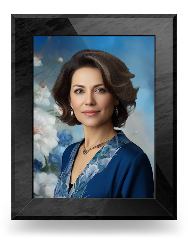 FRAME OBSIDIAN FLORAL